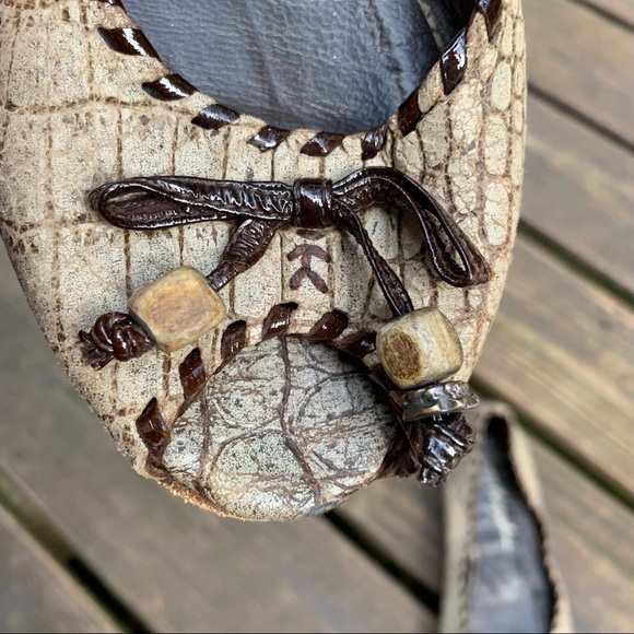 Henry Beguelin Designer Peep Toe Leather Kitten Heel | Size 6 - Picture 10 of 11